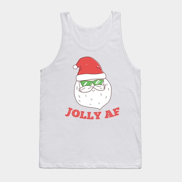 Jolly AF Funny Santa Tank Top by Wasabi Snake